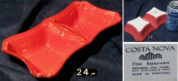 24 BANDEJA CERAMICA ROJA COSTA NOVA